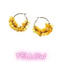 YELLOW Confetti Hoop Earrings - Lots of Colors