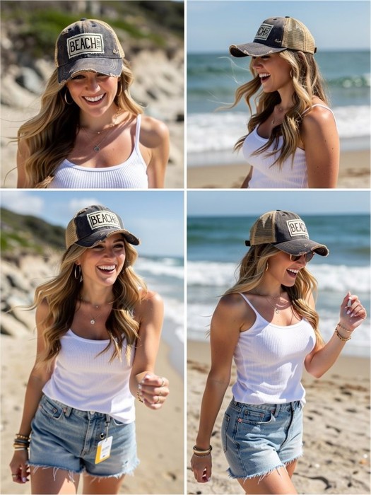 BEACH GIRL TRUCKER HAT
