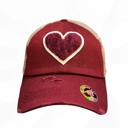  TS Maroon Heart PONY Hat