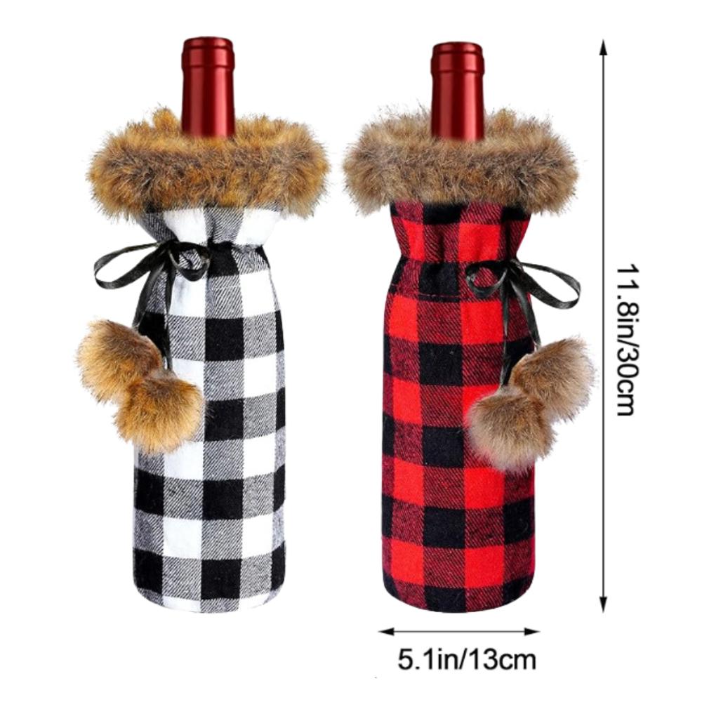 Sassy Holiday Fur Wine Liquor Bags - FREE SHIPPING