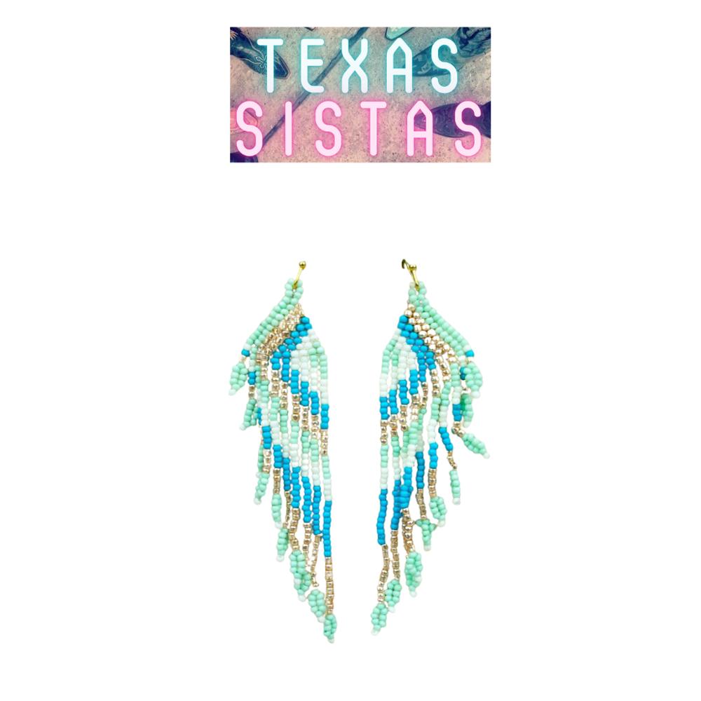 Seed Bead Fringe Earrings