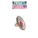  Cute Pink Stone Concho Ring - FREE SHIPPING