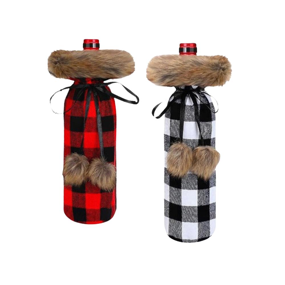 Sassy Holiday Fur Wine Liquor Bags - FREE SHIPPING