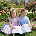  Personalized Easter Coloring Book — "Lisa's (YOUR NAME) Happy Easter" Kids Activity Book