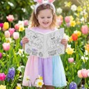  Personalized Easter Coloring Book — "Lisa's (YOUR NAME) Happy Easter" Kids Activity Book