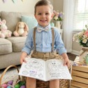  Personalized Easter Coloring Book — "Lisa's (YOUR NAME) Happy Easter" Kids Activity Book