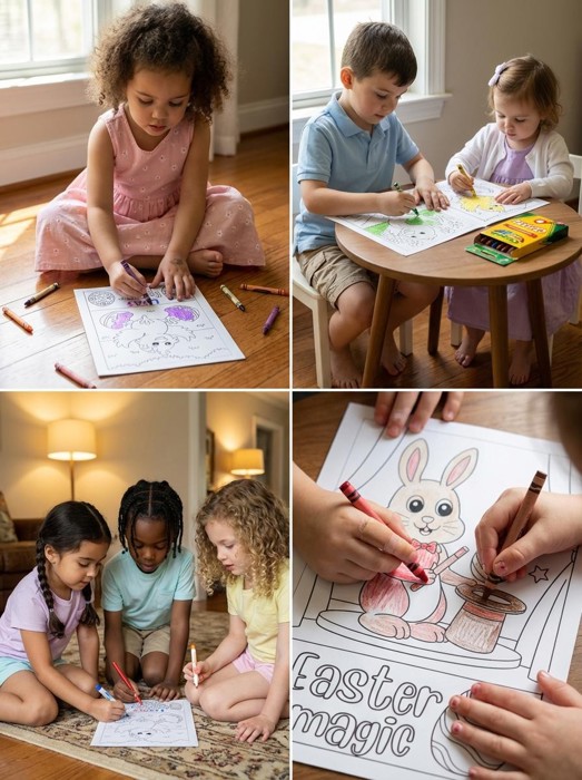Personalized Easter Coloring Book — "Lisa's (YOUR NAME) Happy Easter" Kids Activity Book