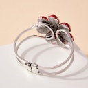  Black Stone Flower Statement Bracelet - FREE SHIPPING