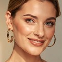  14K Gold Dipped Hypoallergenic Hammered Hoop Earrings