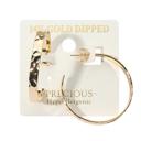  14K Gold Dipped Hypoallergenic Hammered Hoop Earrings