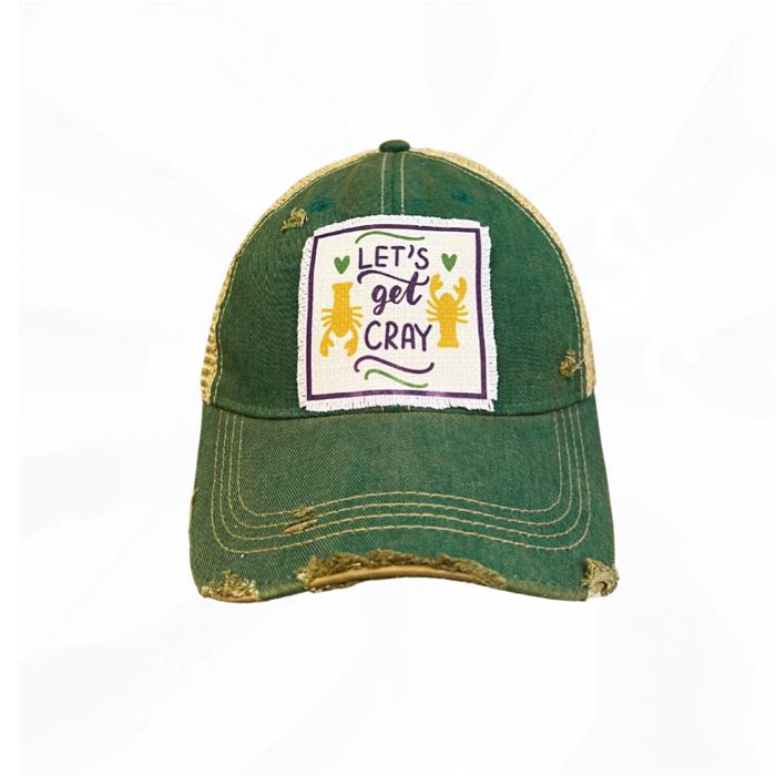LET'S GET CRAY Crawfish & Mardis Gras Season Trucker Hats -  Many Colors