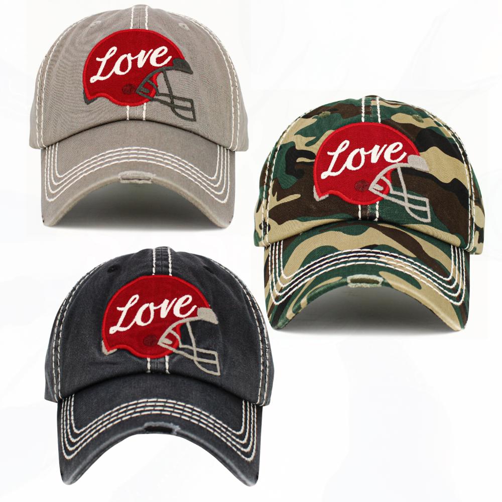 Football Love Helmet Hats 