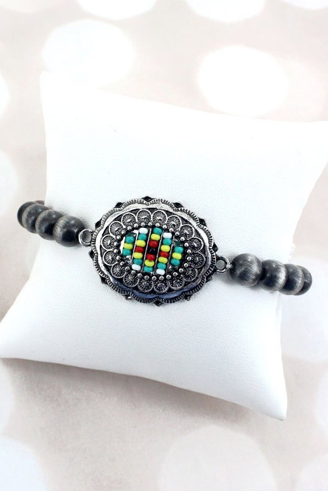 Santa Fe Beaded Stretch Bracelet - FREE SHIPPING