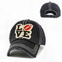 BLACK FOOTBALL LOVE PATCH HATS