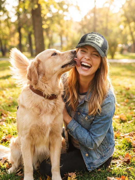 MY DOG AND I TALK SHIT ABOUT YOU TRUCKER HAT