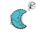  Turquoise Chunk Moon Adjustable Ring - FREE SHIPPING