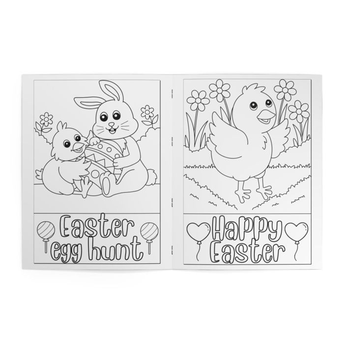 Personalized Easter Coloring Book — "Lisa's (YOUR NAME) Happy Easter" Kids Activity Book