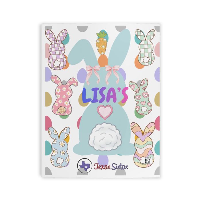 Personalized Easter Coloring Book — "Lisa's (YOUR NAME) Happy Easter" Kids Activity Book