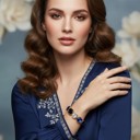  Rectangle Round Gems Stretch Gold Bracelets - 4 Choices