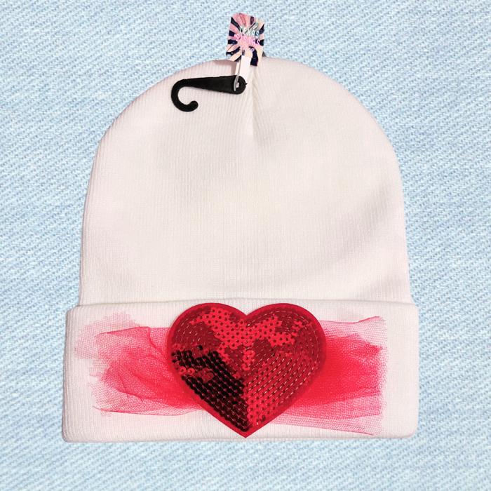 NEW Sequin Heart Beanies