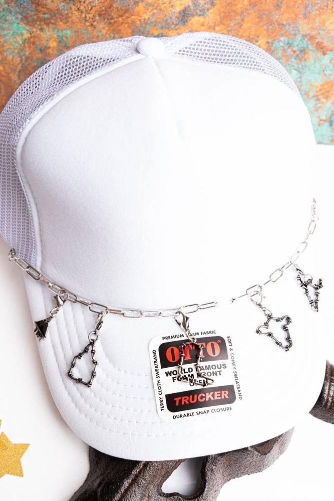 Trucker Hat Chain & Barbed Wire Charms - Free Shipping