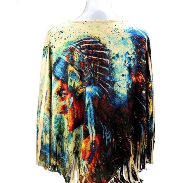 Beautiful Indian Fringe Poncho