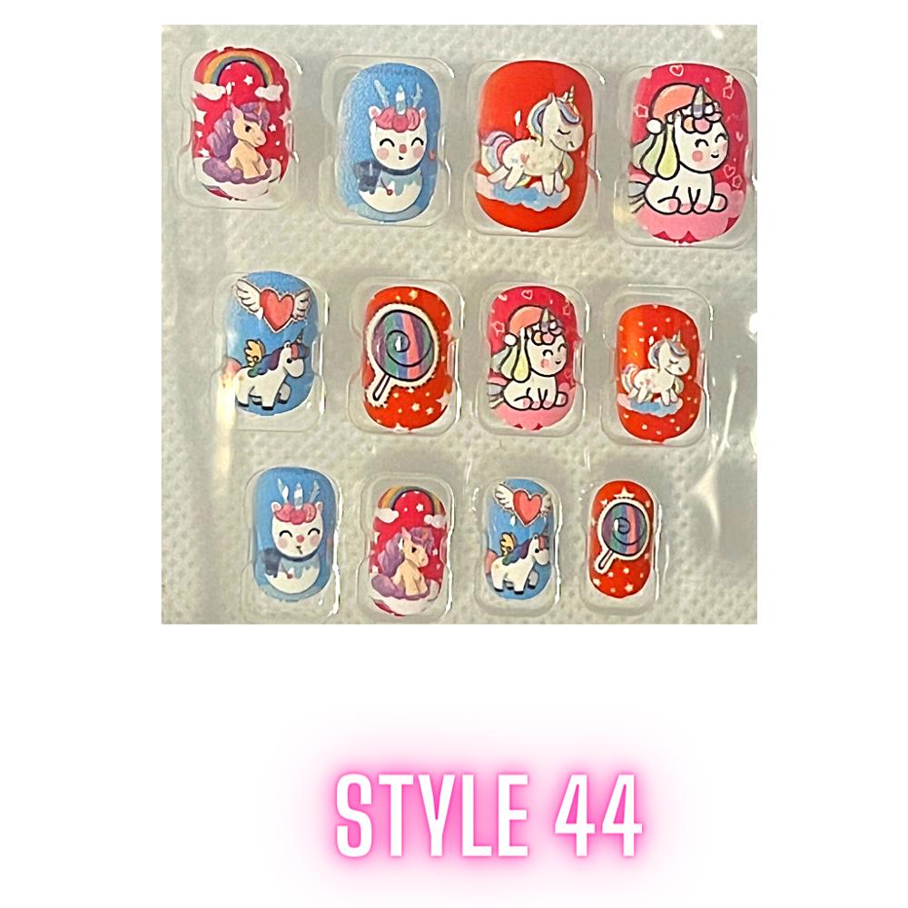 So Cute KIDS Press On Nails - Stocking Stuffers - FREE SHIPPING