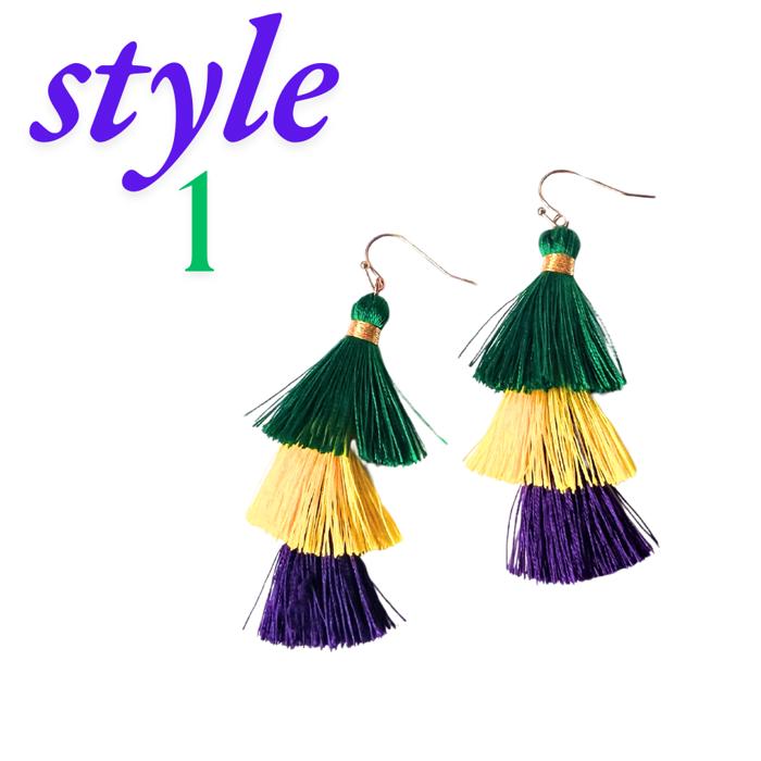 SUPER CUTE MARDI GRAS EARRINGS