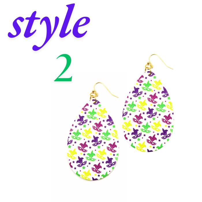 SUPER CUTE MARDI GRAS EARRINGS