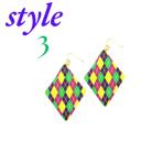  SUPER CUTE MARDI GRAS EARRINGS