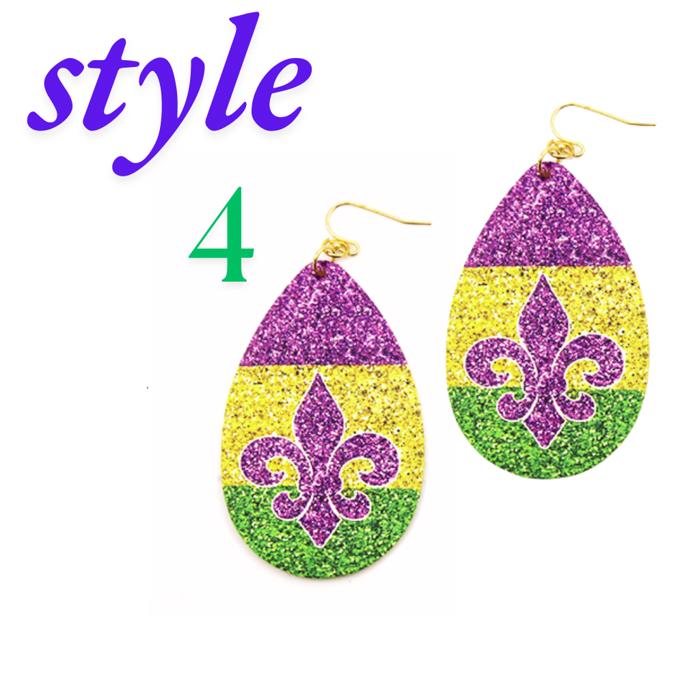 SUPER CUTE MARDI GRAS EARRINGS