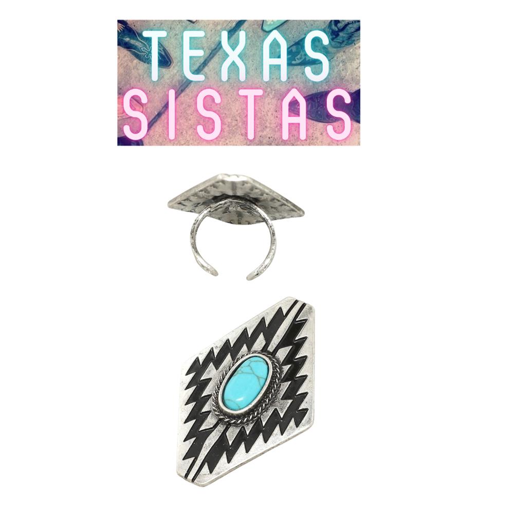 Turquoise Santa Fe Adjustable Ring