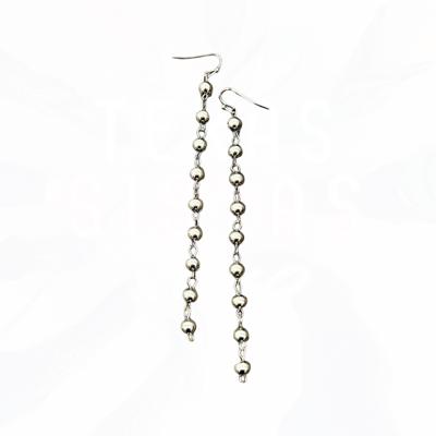 Silver Navajo Bead Dandle Earrings