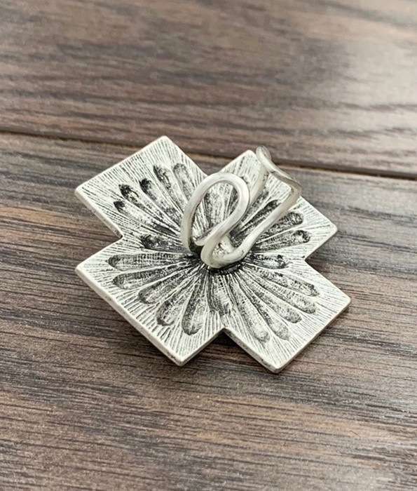 Concho Turquoise Stone Cross Cuff Ring