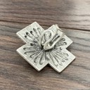  Concho Turquoise Stone Cross Cuff Ring