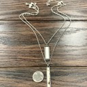  Double White Turquoise Bar Necklace