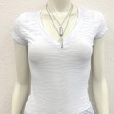  Double White Turquoise Bar Necklace