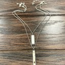  Double White Turquoise Bar Necklace