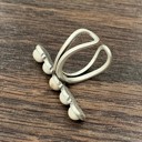  White Natural Stone Cuff Ring