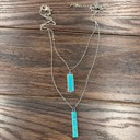  Double Turquoise Bar Strand Necklace