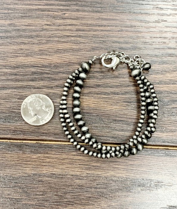Triple Strand Navajo Bead Bracelet