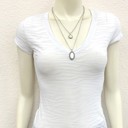  White Turquoise Double Drop Necklace