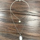  White Turquoise Double Drop Necklace