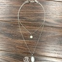  White Turquoise Double Drop Necklace