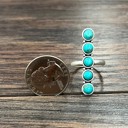  Navajo Turquoise Multil Stone Adjustable Ring
