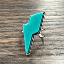  Lightning Bolt Turquoise Cuff Ring