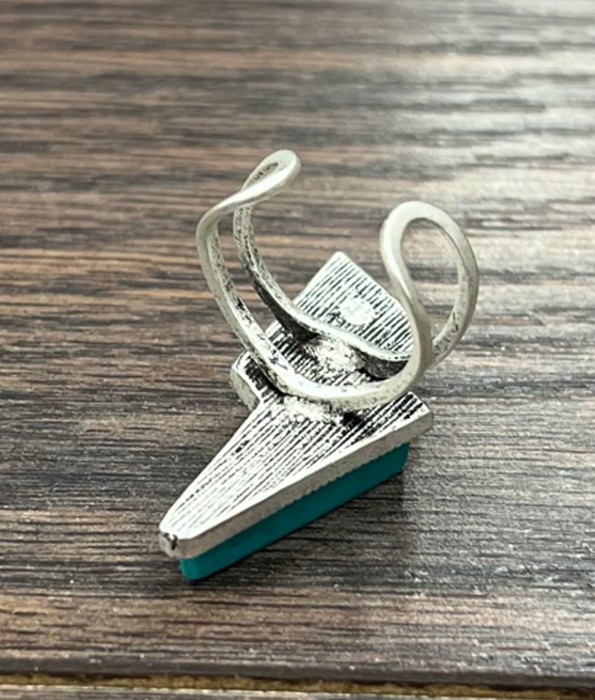 Lightning Bolt Turquoise Cuff Ring