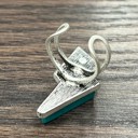  Lightning Bolt Turquoise Cuff Ring