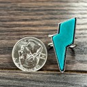  Lightning Bolt Turquoise Cuff Ring
