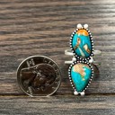  Natural Stone Turquoise Mix Cuff Ring